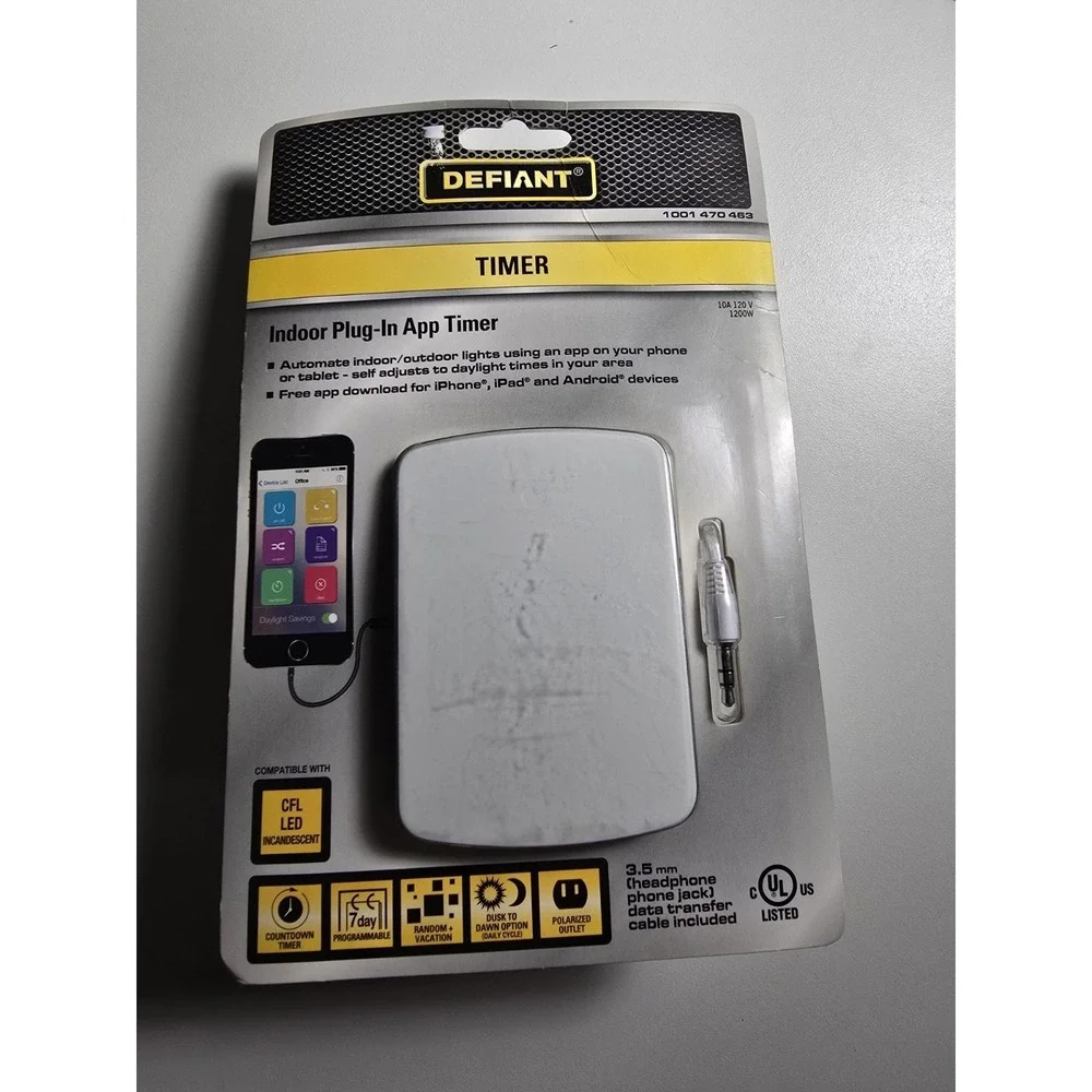 Defiant Plug In App Timer Automate Lights Apple/Android Programmable